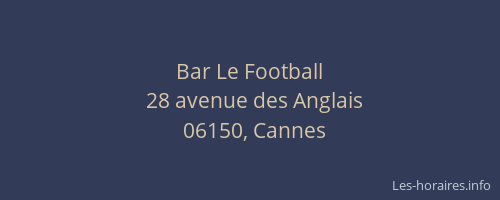 Bar Le Football