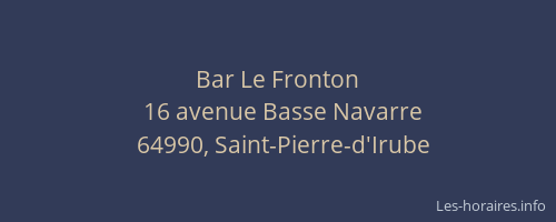 Bar Le Fronton