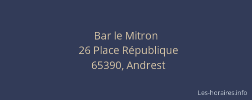 Bar le Mitron