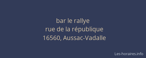 bar le rallye