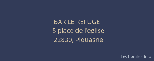 BAR LE REFUGE
