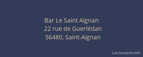 Bar Le Saint Aignan