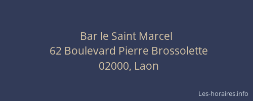 Bar le Saint Marcel
