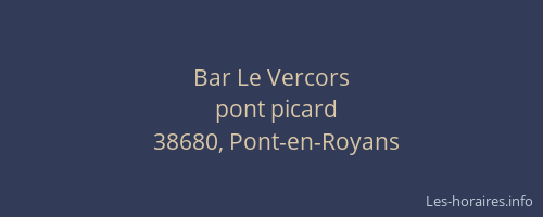 Bar Le Vercors