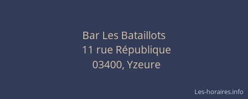 Bar Les Bataillots