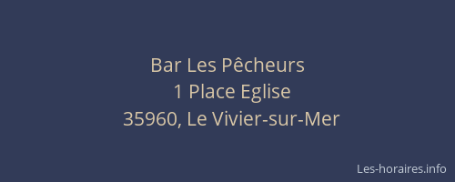 Bar Les Pêcheurs