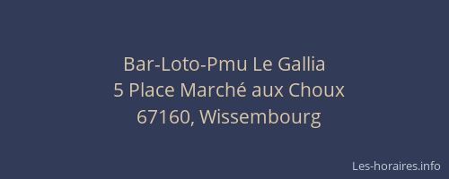 Bar-Loto-Pmu Le Gallia