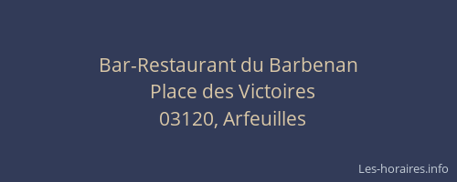 Bar-Restaurant du Barbenan