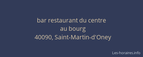 bar restaurant du centre