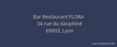 Bar Restaurant FLORA