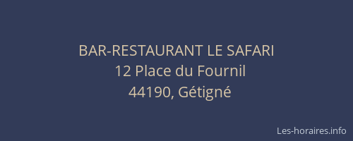 BAR-RESTAURANT LE SAFARI