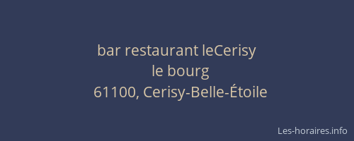 bar restaurant leCerisy