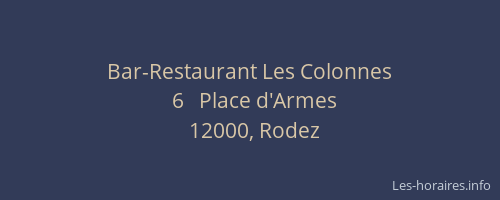 Bar-Restaurant Les Colonnes