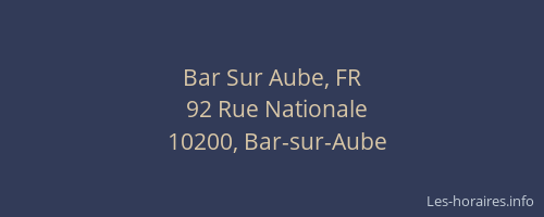 Bar Sur Aube, FR