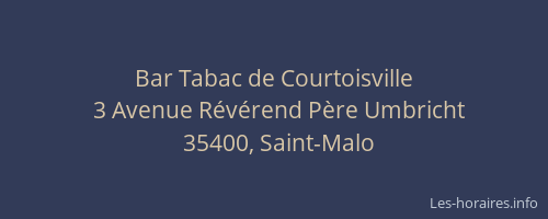 Bar Tabac de Courtoisville