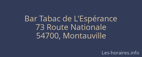 Bar Tabac de L'Espérance