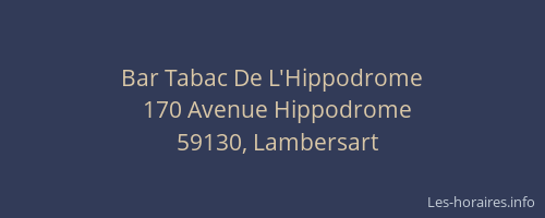 Bar Tabac De L'Hippodrome