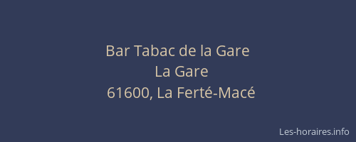 Bar Tabac de la Gare