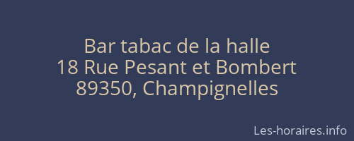 Bar tabac de la halle