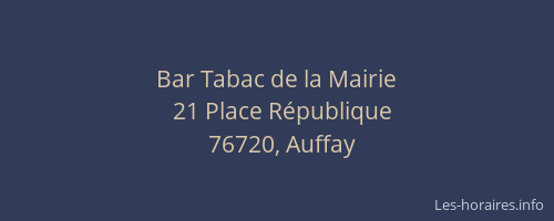 Bar Tabac de la Mairie