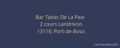 Bar Tabac De La Paix