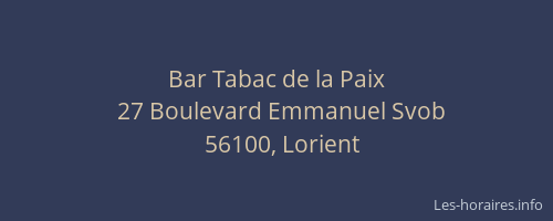 Bar Tabac de la Paix