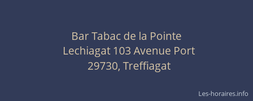 Bar Tabac de la Pointe