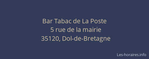 Bar Tabac de La Poste