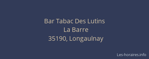 Bar Tabac Des Lutins
