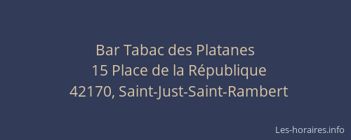 Bar Tabac des Platanes