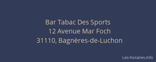Bar Tabac Des Sports