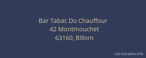 Bar Tabac Du Chauffour