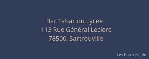 Bar Tabac du Lycée