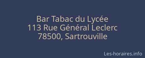 Bar Tabac du Lycée