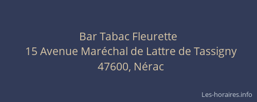 Bar Tabac Fleurette