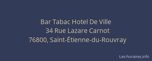 Bar Tabac Hotel De Ville