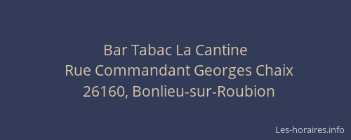 Bar Tabac La Cantine