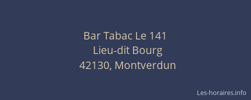Bar Tabac Le 141