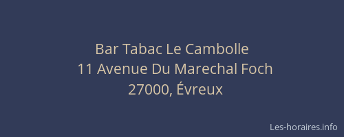 Bar Tabac Le Cambolle