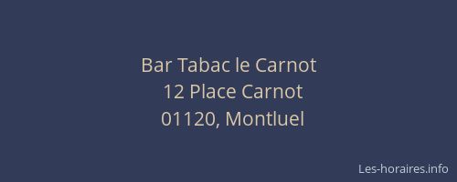 Bar Tabac le Carnot