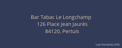 Bar Tabac Le Longchamp