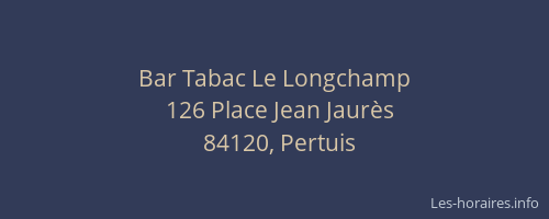 Bar Tabac Le Longchamp