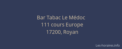 Bar Tabac Le Médoc