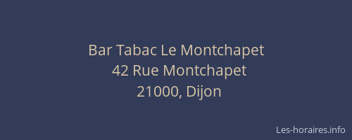 Bar Tabac Le Montchapet