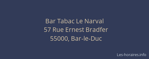 Bar Tabac Le Narval