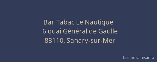 Bar-Tabac Le Nautique