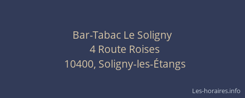 Bar-Tabac Le Soligny