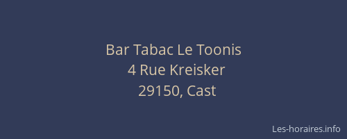 Bar Tabac Le Toonis