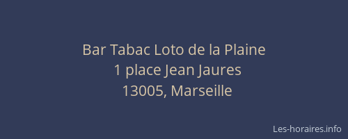 Bar Tabac Loto de la Plaine