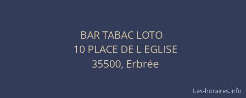 BAR TABAC LOTO 